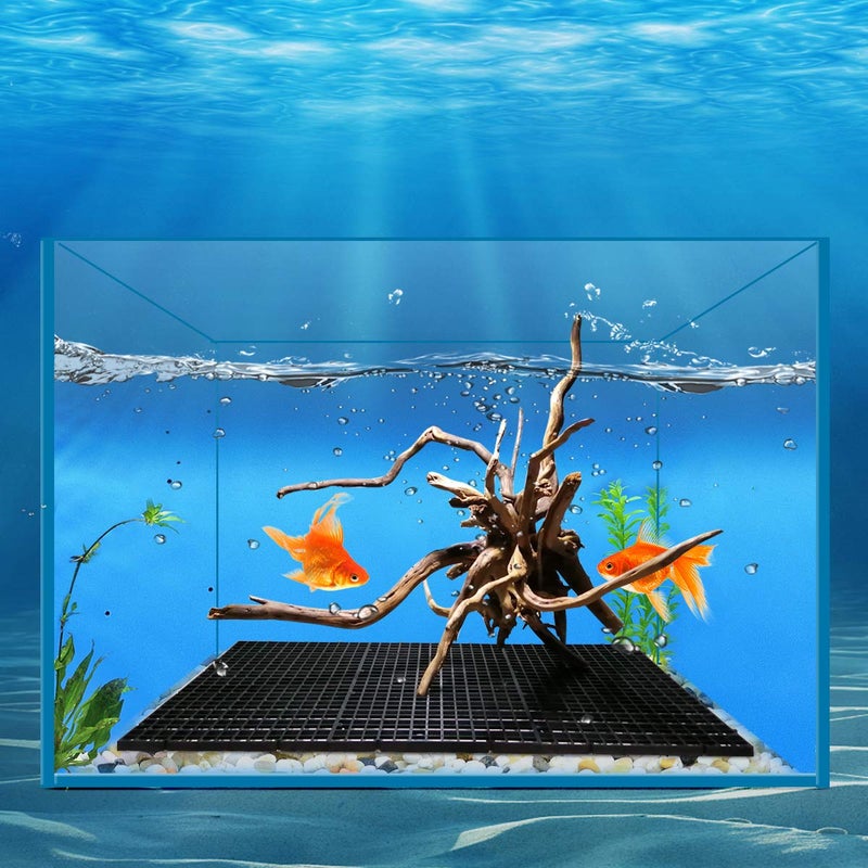 WEAVERBIRD 2 Pcs Aquarium Divider Tray Plastic Grid Divider Tray Egg Crate for Aquarium Fish Tank Bottom Isolation, Black - Image 5